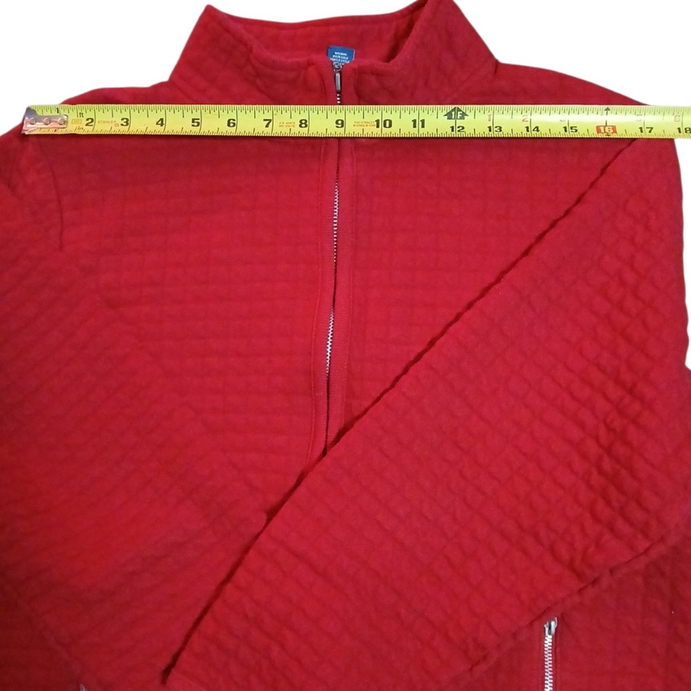 Karen Scott Sport Red Women Zipper Sweter Size XL - Picture 7 of 8